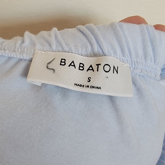 Aritzia Babaton One Shoulder Top Baby Blue Small - Picture 6 of 9